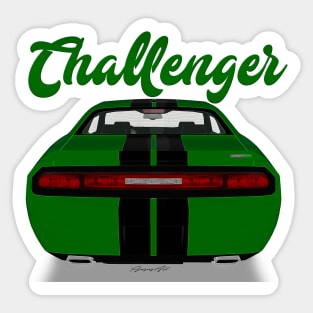 Challenger Srt-8 Green Stripe Back Sticker